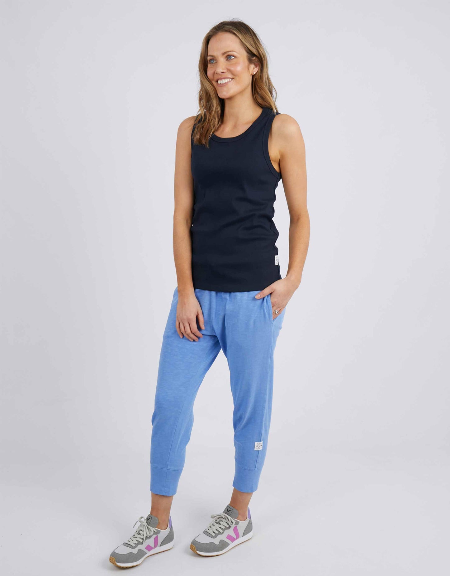 Elm Rib Crew Tank (Dark Sapphire)