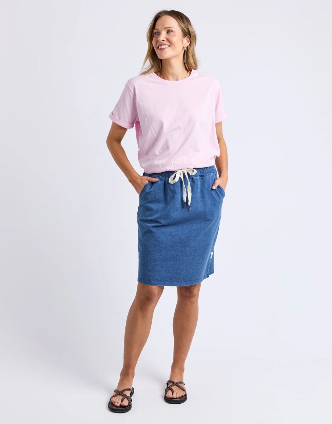Elm Rickety Skirt (Blue Denim Look)