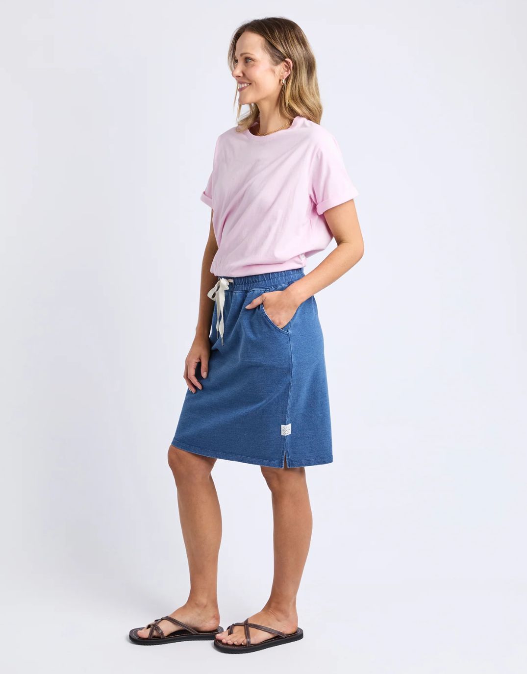 Elm Rickety Skirt (Blue Denim Look)