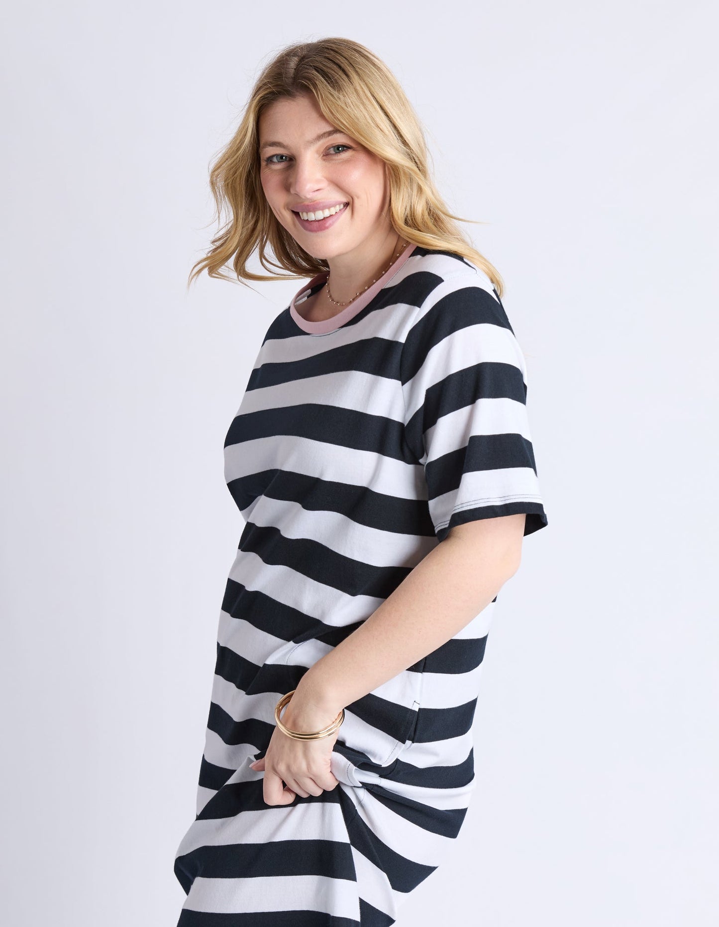 Elm Sorrento Dress (Black & White Stripe)