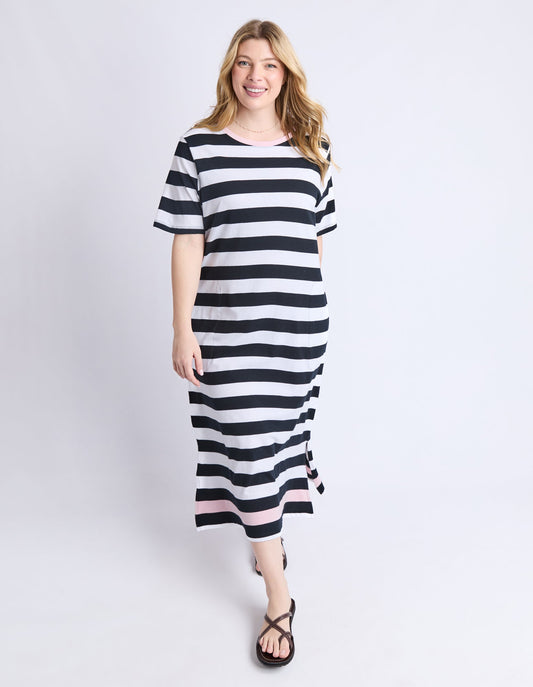 Image of Dresses. Productname: Sorrento Dress - in Black & White Stripe colour by brand - Elm