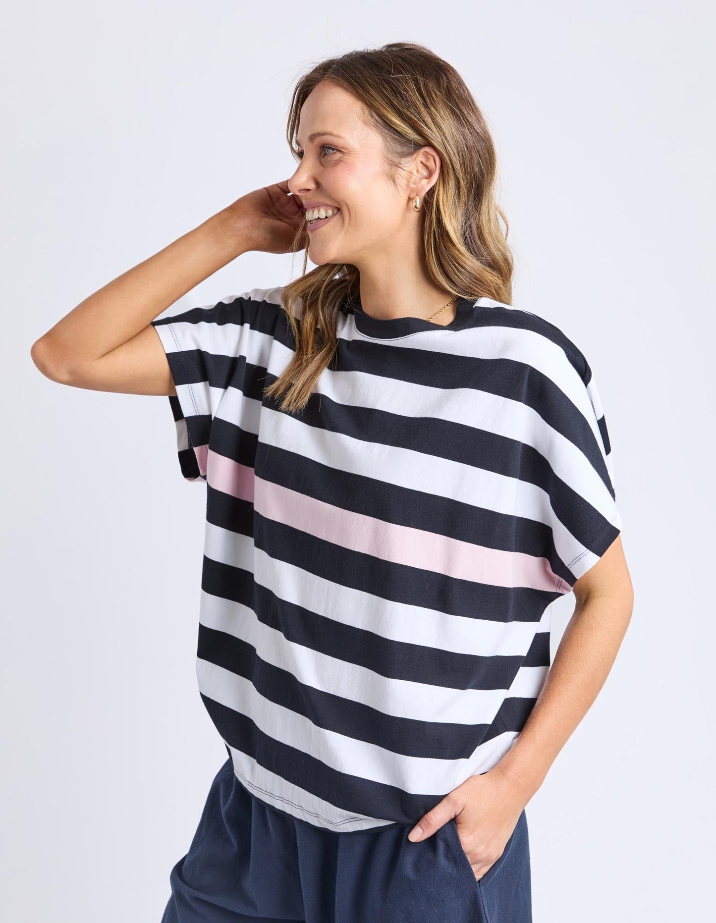 Elm Sorrento Tee (Black & White Stripe)