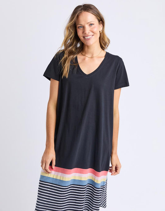 Terra Tee Dress - (Washed Black)