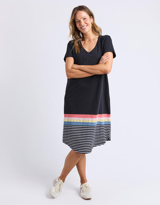 Image of Dresses. Productname: Terra Tee Dress - in Washed Black colour by brand - Elm
