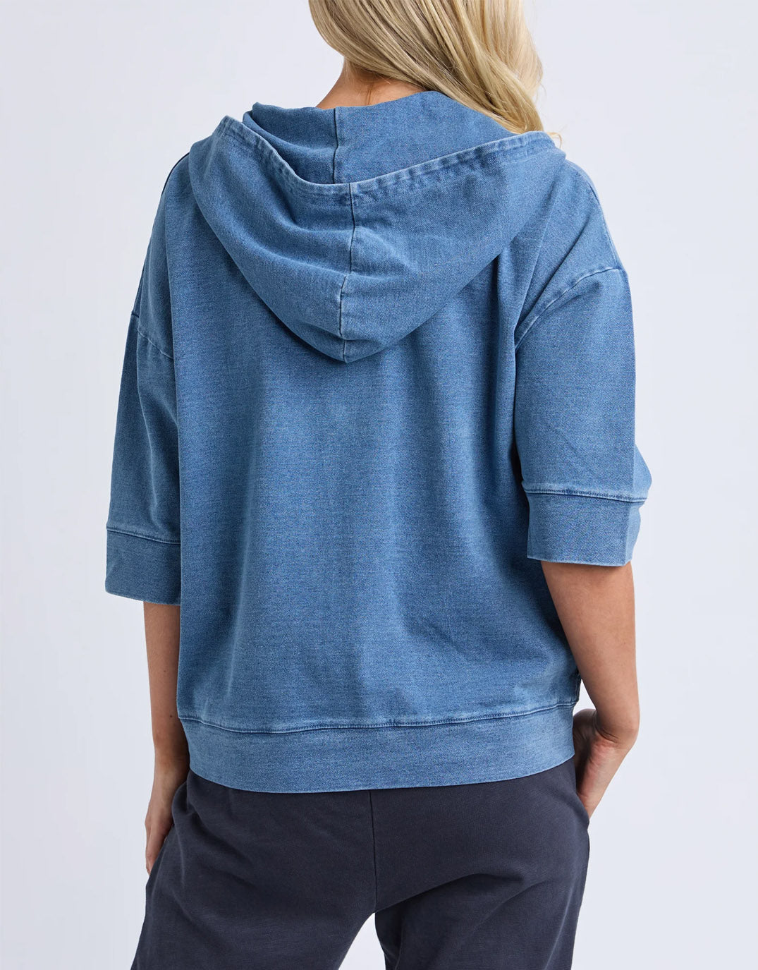 Elm Tessa Denim Look Hoodie (Blue)