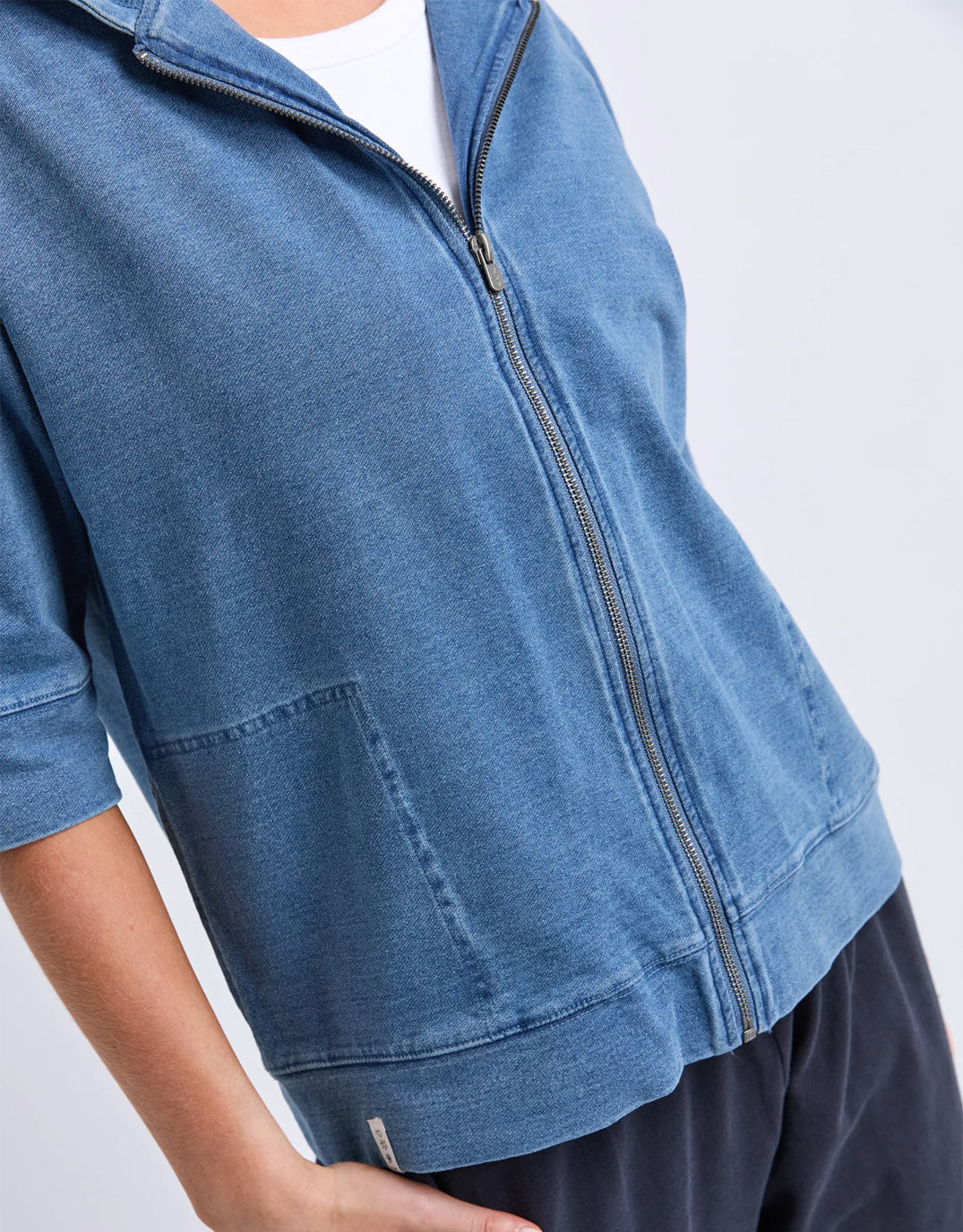 Elm Tessa Denim Look Hoodie (Blue)