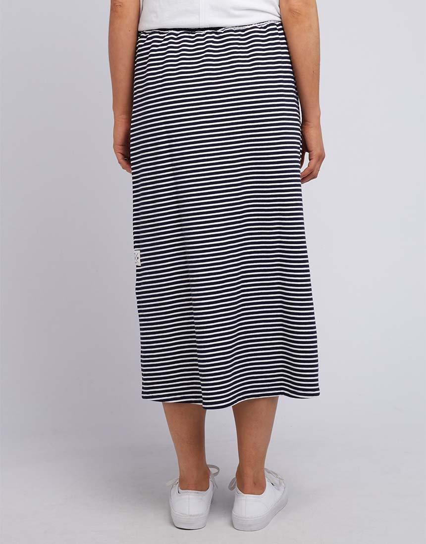 Elm Travel Skirt (Navy/White Stripe)
