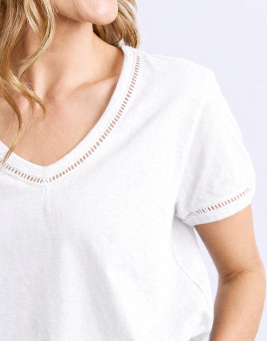 Victoria Short Sleeve Tee - (White)