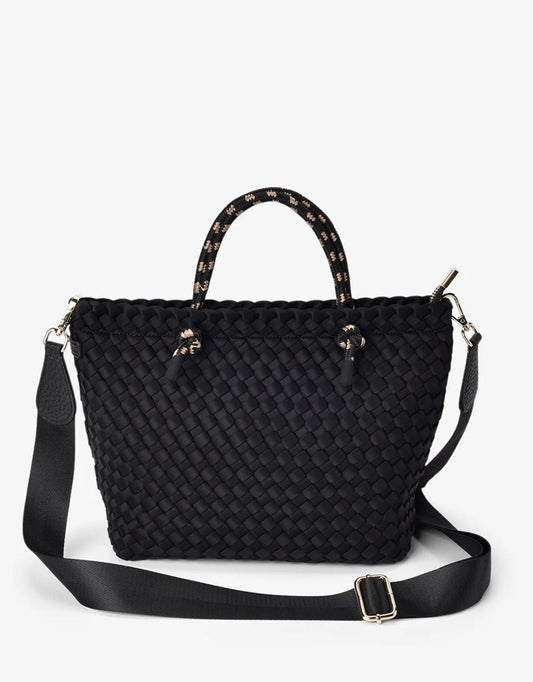 Image of Accessories. Product name - Michigan Tote Black Neo Plait in Black Neo Plait colour by brand - Elms + King