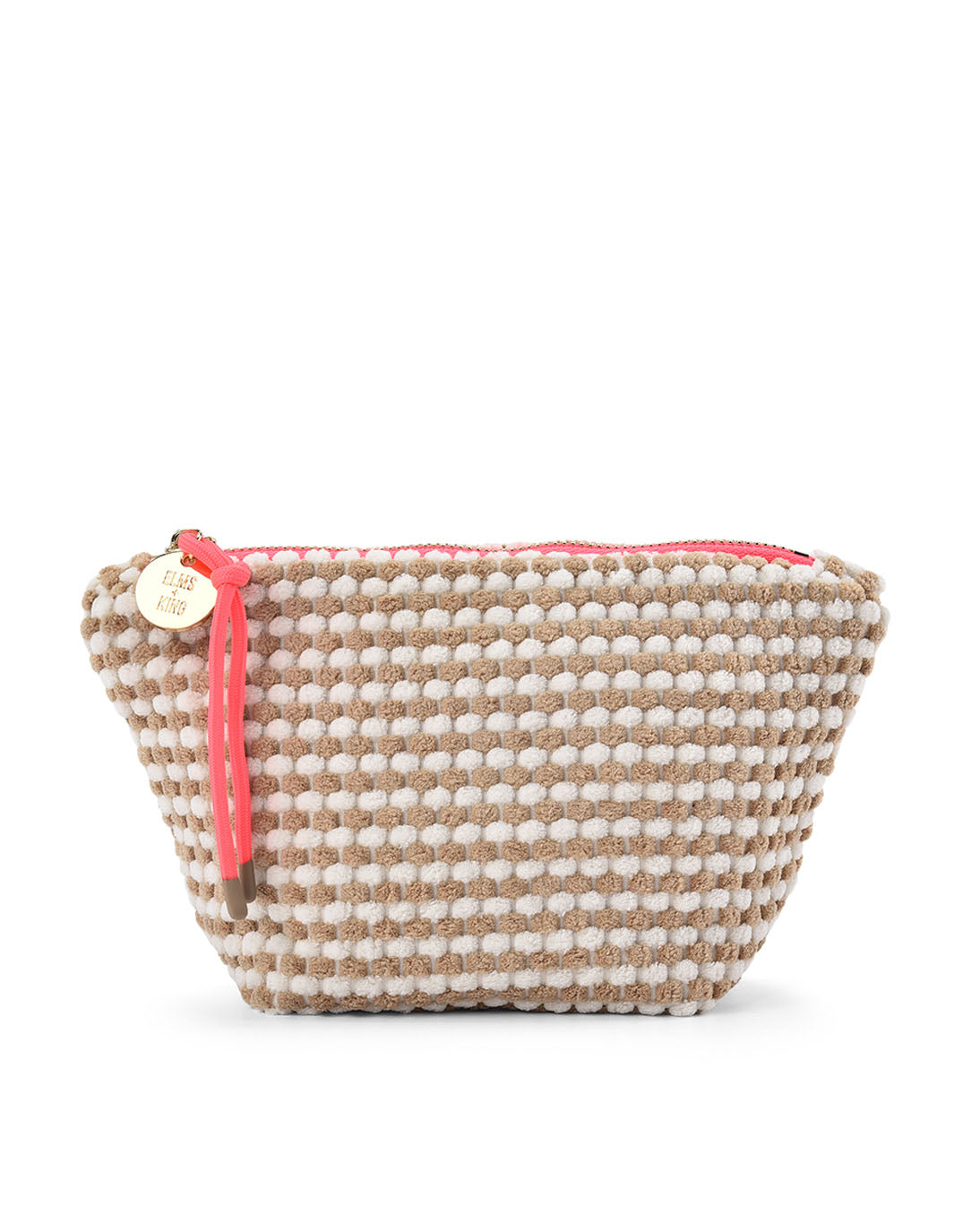 Image of Accessories. Productname: Small Napili Case - in Latte/White colour by brand - Elms + King