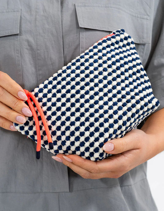 Elms + King Small Napili Case (Navy/White)