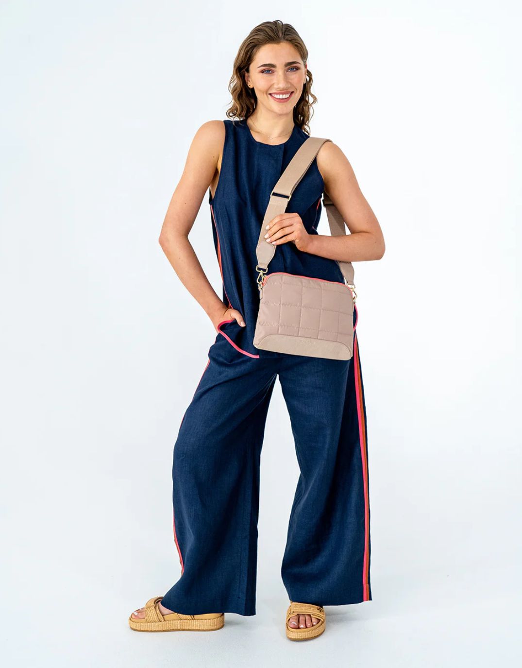Elms + King Soho Crossbody Bag (Taupe)