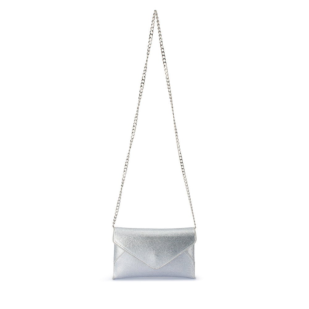 Olga Berg ELOISE Crystal Clutch (Silver)