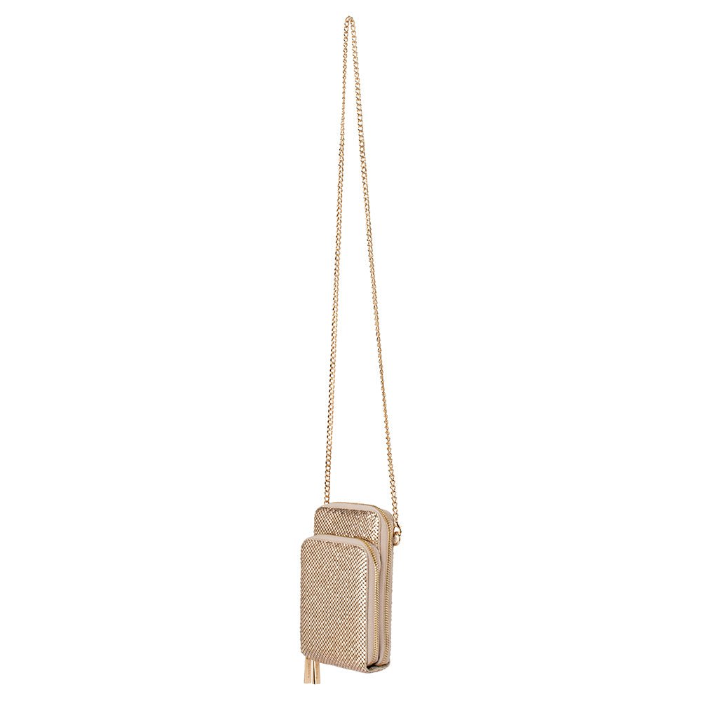 Olga Berg ELTON Mesh Cross Body Bag (Gold)