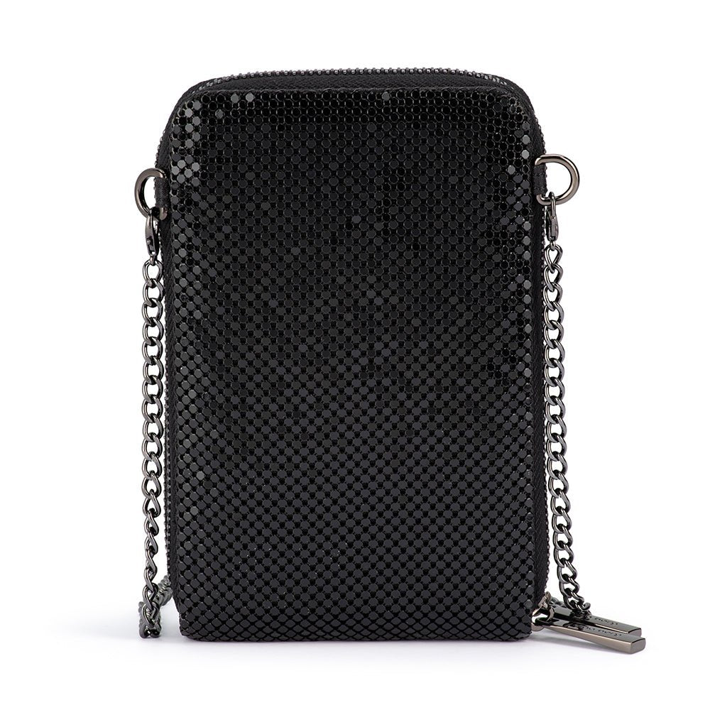 Olga Berg ELTON Mesh Cross Body Bag (Black)