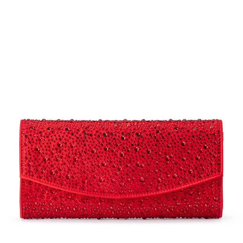 Olga Berg EMMA Crystal Clutch (Red)