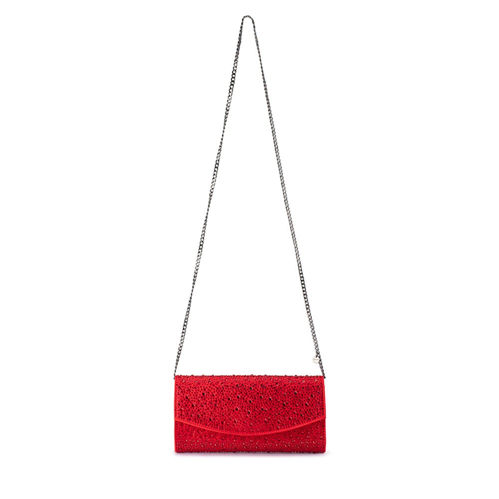 Olga Berg EMMA Crystal Clutch (Red)