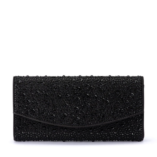 Olga Berg EMMA Crystal Clutch (Black)