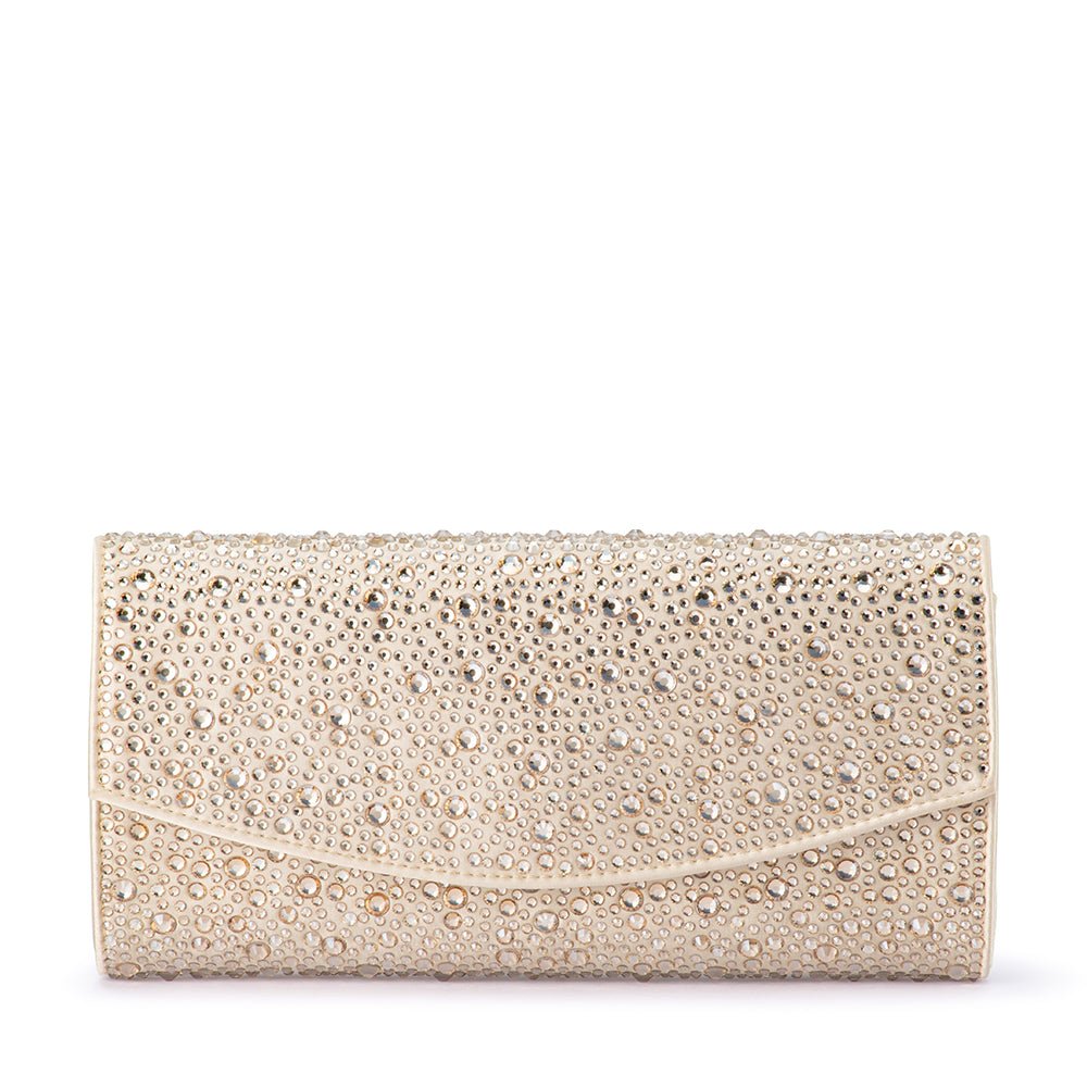 Olga Berg EMMA Crystal Clutch (Champagne)