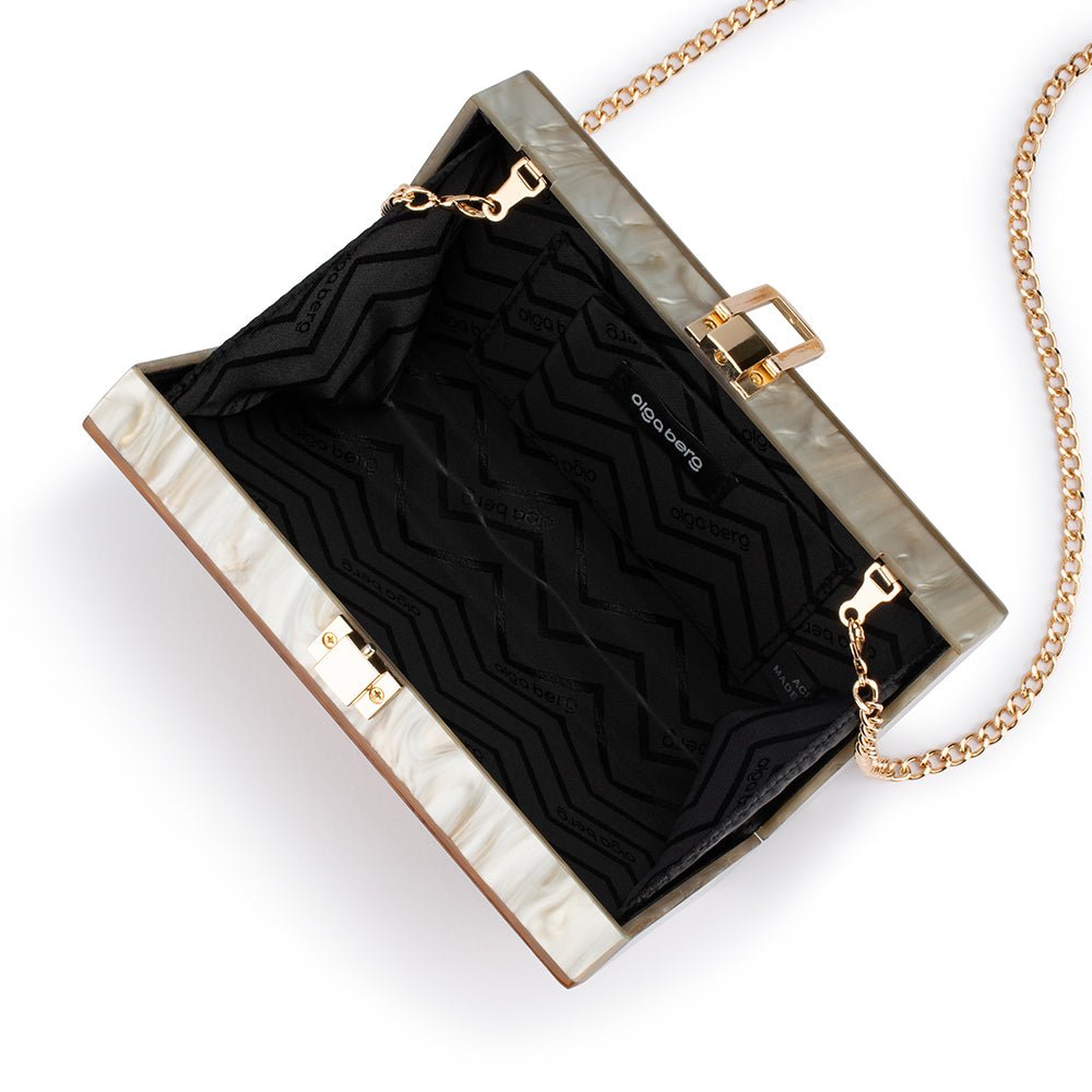 Olga Berg ERIKA Acrylic Wave Bag (Natural)