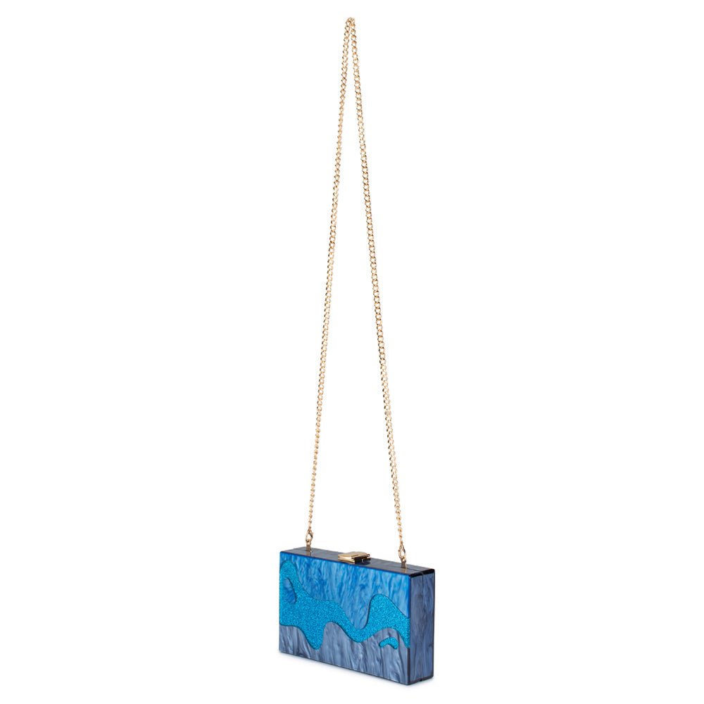 Image of Bags. Product name - ERIKA Acrylic Wave Bag in Black colour by brand - Olga Berg