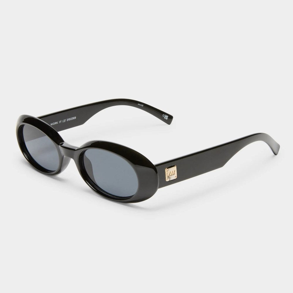 Image of Sunglasses. Product name - Work It in Black colour by brand - Sass Clothing