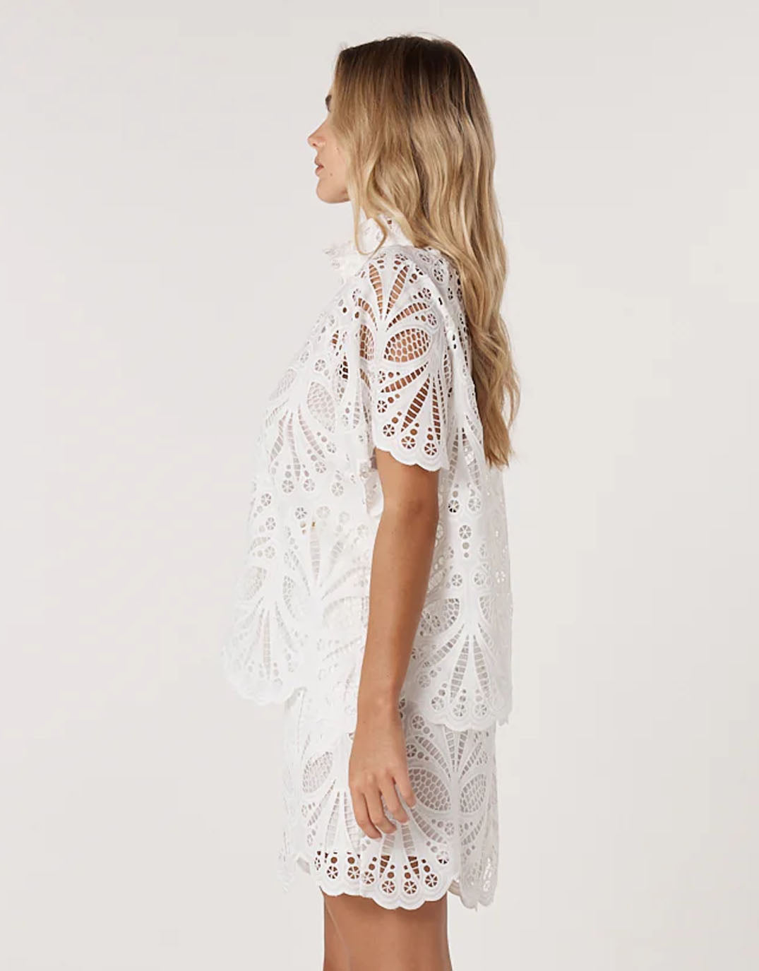 Fate and Becker Elara Broderie Blouse (Ivory)
