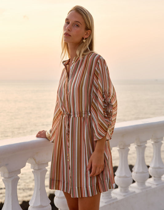 Fate and Becker Vera Mini Dress (Sandbar Stripe)