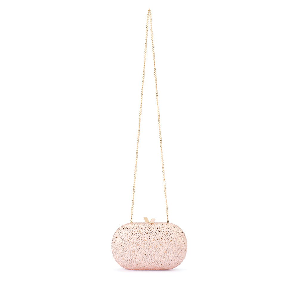 Olga Berg FAYE Oval Clutch (Blush)