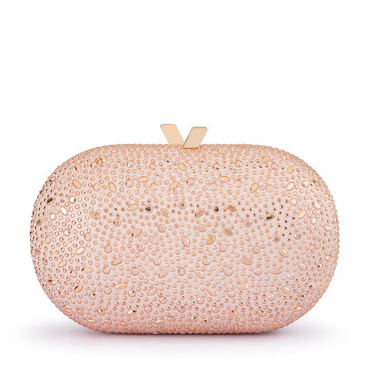 Olga Berg FAYE Oval Clutch (Blush)