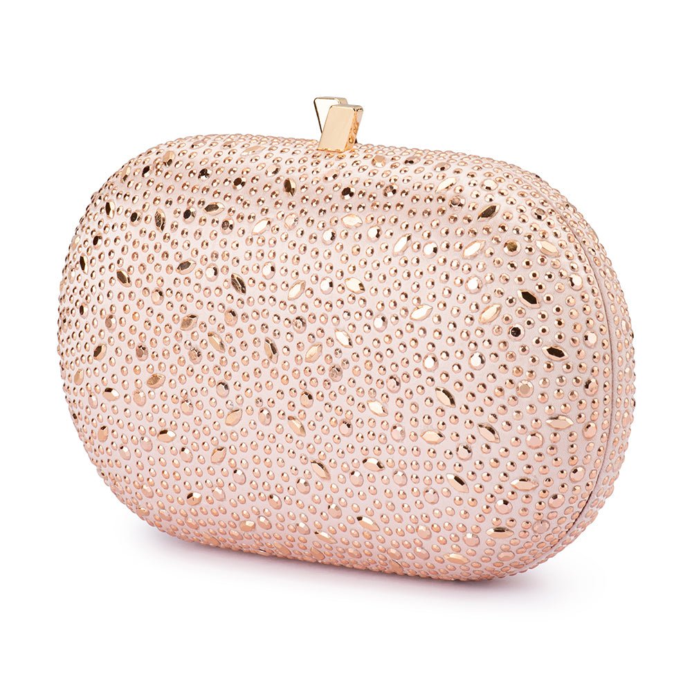 Olga Berg FAYE Oval Clutch (Blush)
