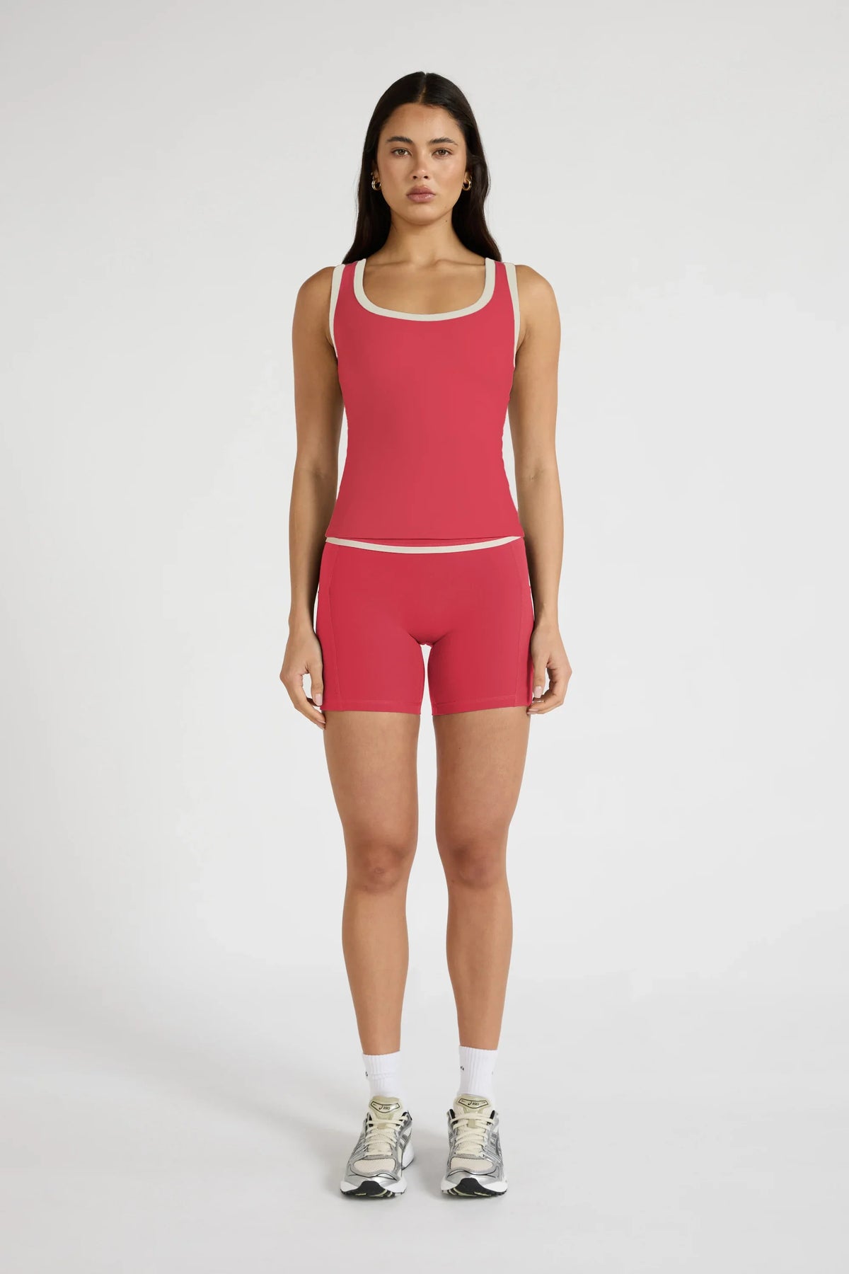 ALLFENIX CloudCore Contrast Bind Racer Tank (Tan)