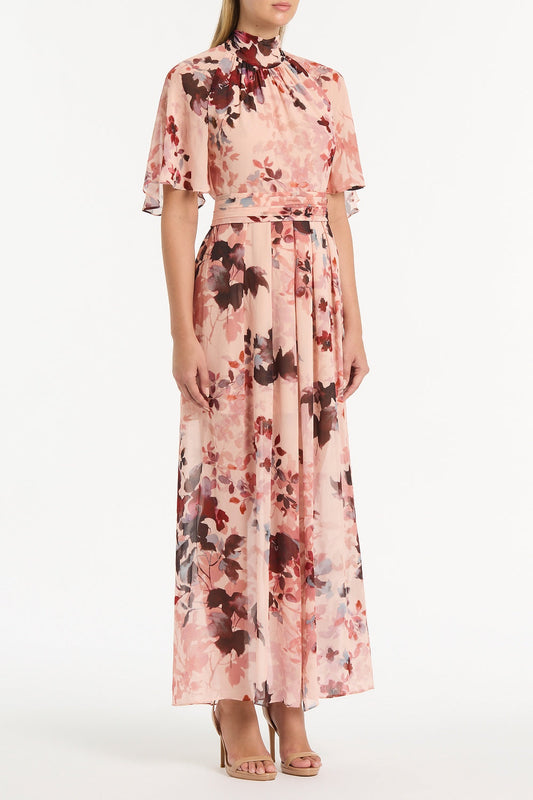 Carla Zampatti Fiori Eterea Georgette Maxi Dress (Multi)