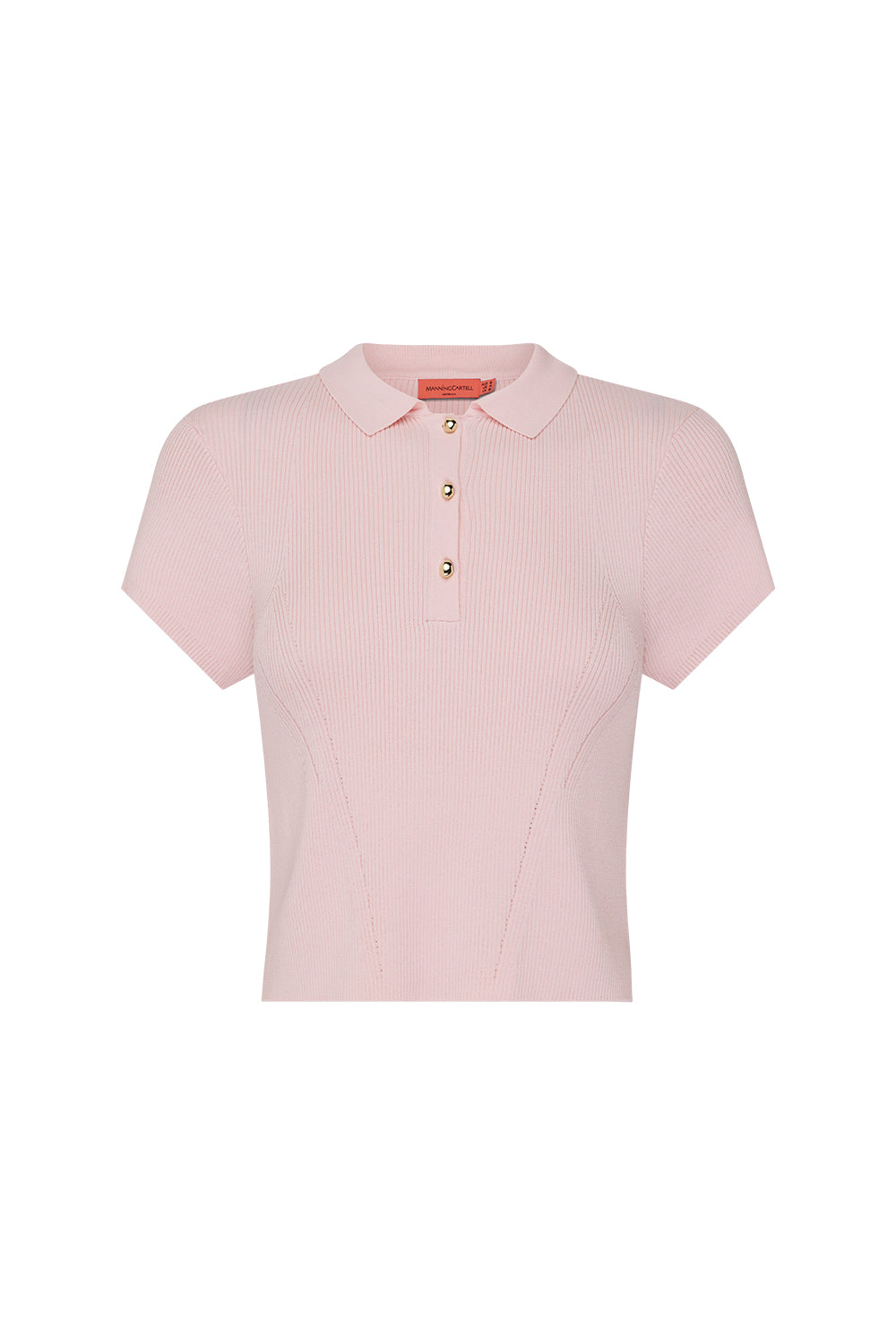 Firm Favourite Knit Polo (Pale Pink)