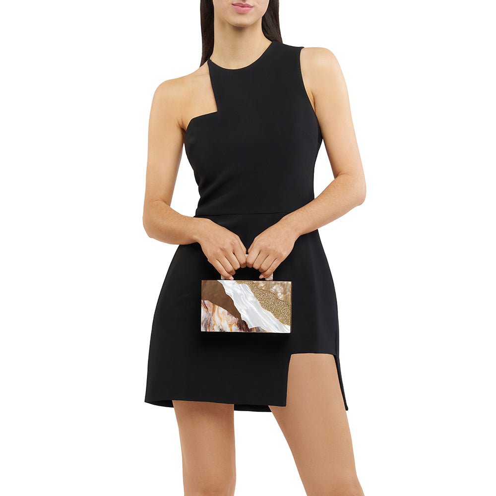 Olga Berg FLEUR Acrylic Top Handle (Natural)