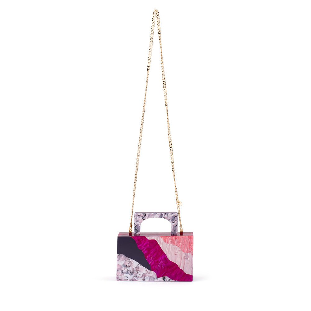 Olga Berg FLEUR Acrylic Top Handle (Pink)