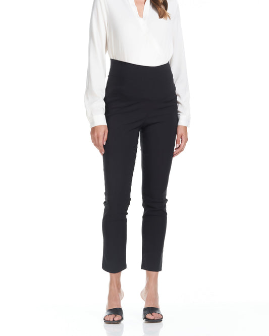 Image of a model wearing Pants. Product name - Flora Skinny Capri Maternity Pant in Au 14 colour by brand - Soon Maternity