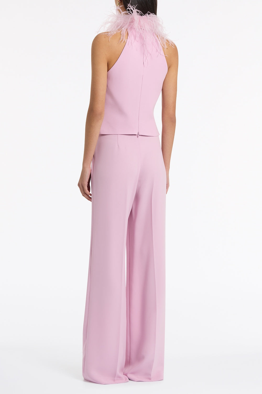 Carla Zampatti Floss Crepe Feather Detail Bodice (Pink)