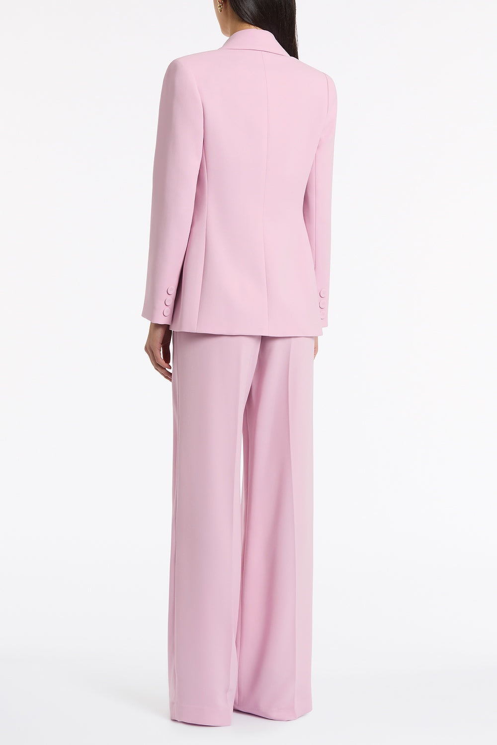 Carla Zampatti Floss Crepe Long Line Jacket (Pink)