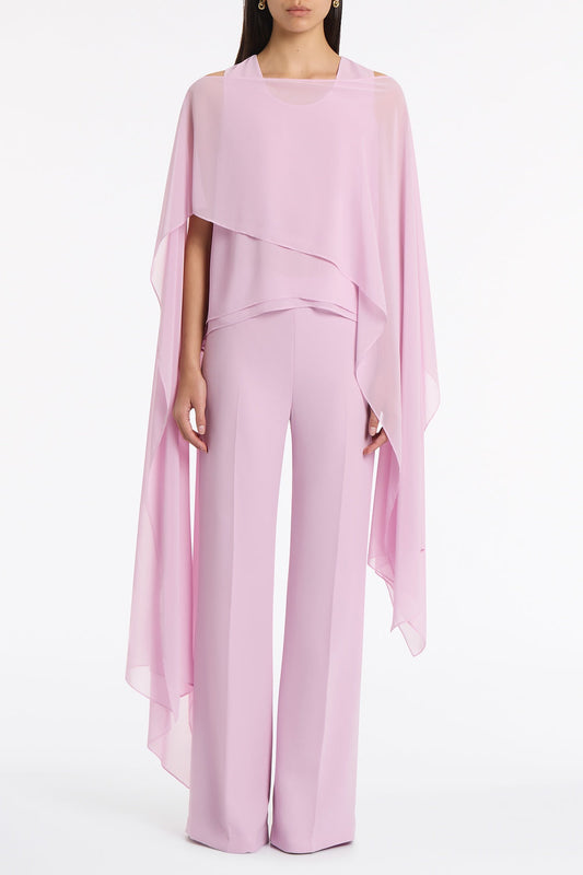 Image of Accessories. Product name - Floss Georgette Cascata Wrap in Pink colour by brand - Carla Zampatti
