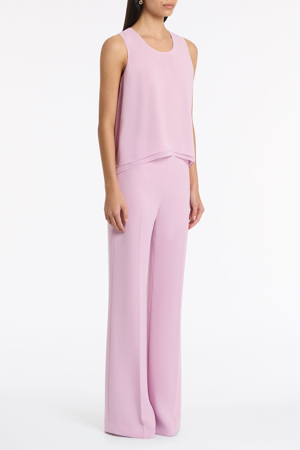 Carla Zampatti Floss Georgette Tiered Cami (Pink)