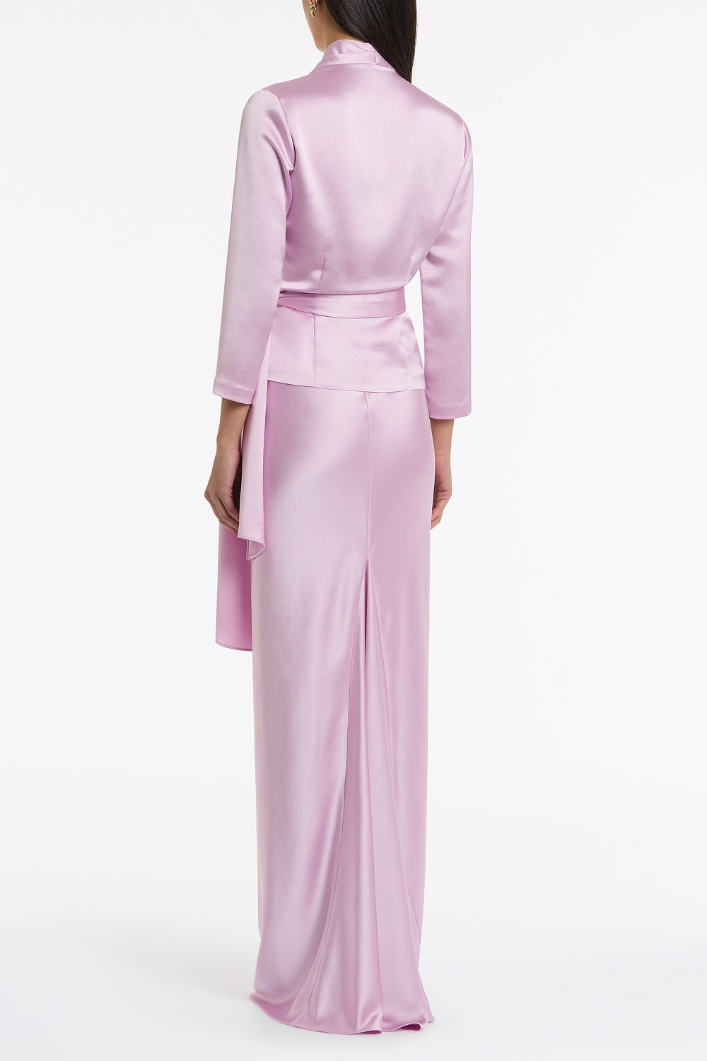 Carla Zampatti Floss Lustre Satin Bias Skirt (Pink)