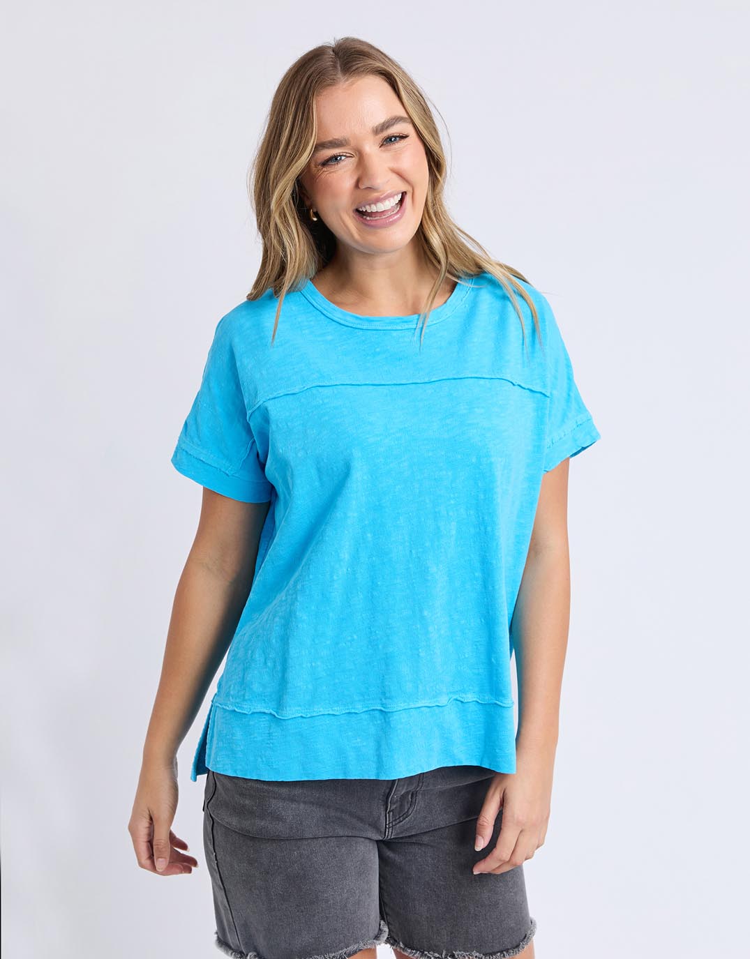 Allison Tee - (Azure Blue)