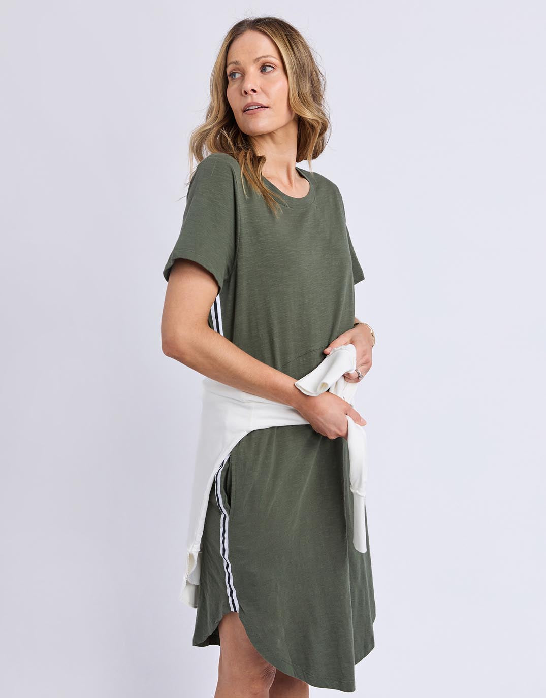 Bay Tape Dress - (Khaki)