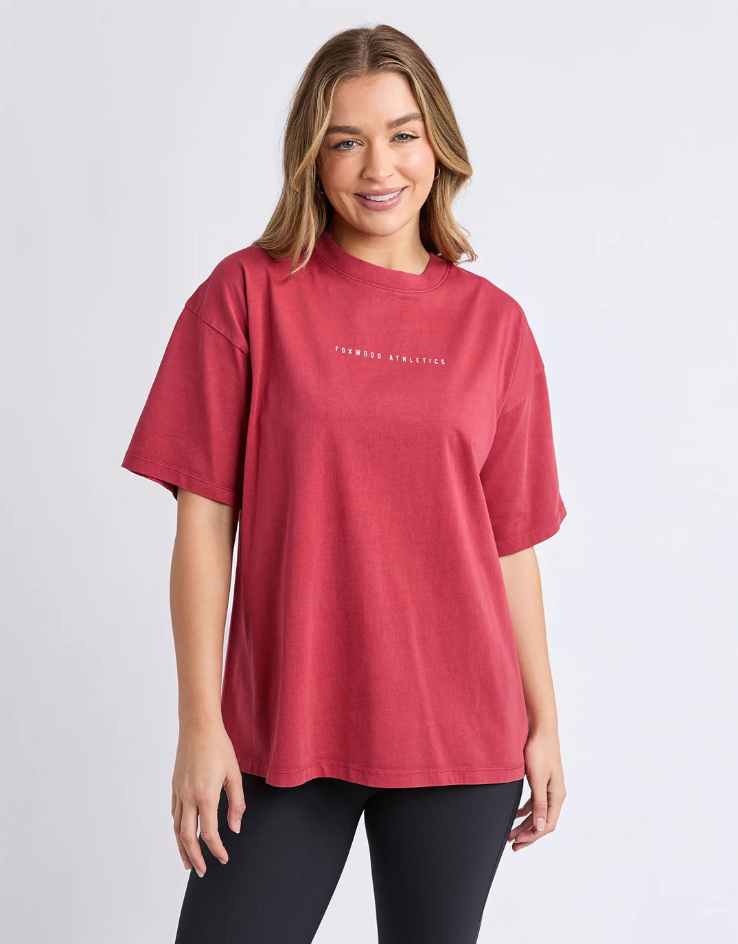 Image of a model wearing Tops. Productname: Captain Tee - in Rust colour by brand - Foxwood