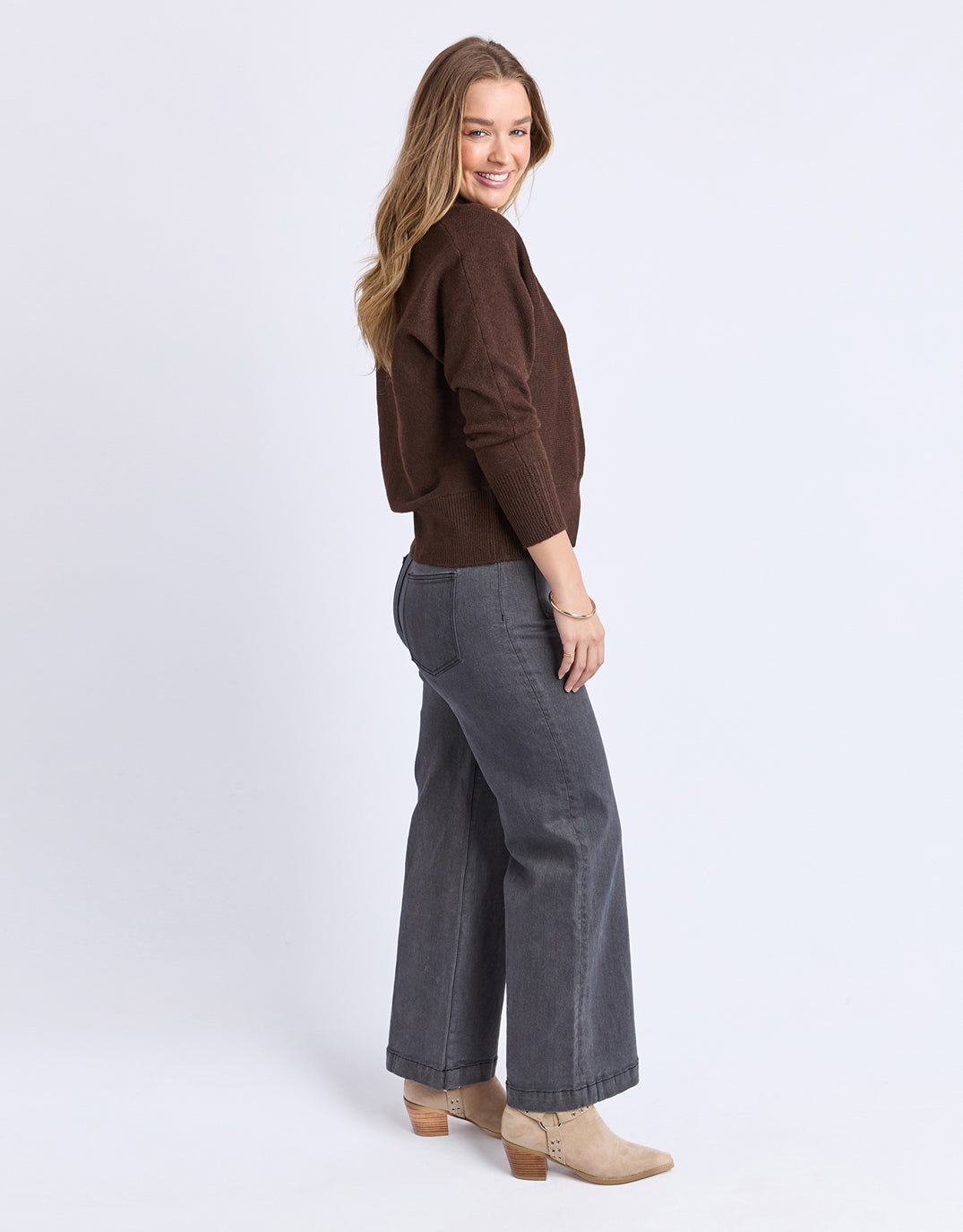 Foxwood Elea Knit Polo (Coffee)