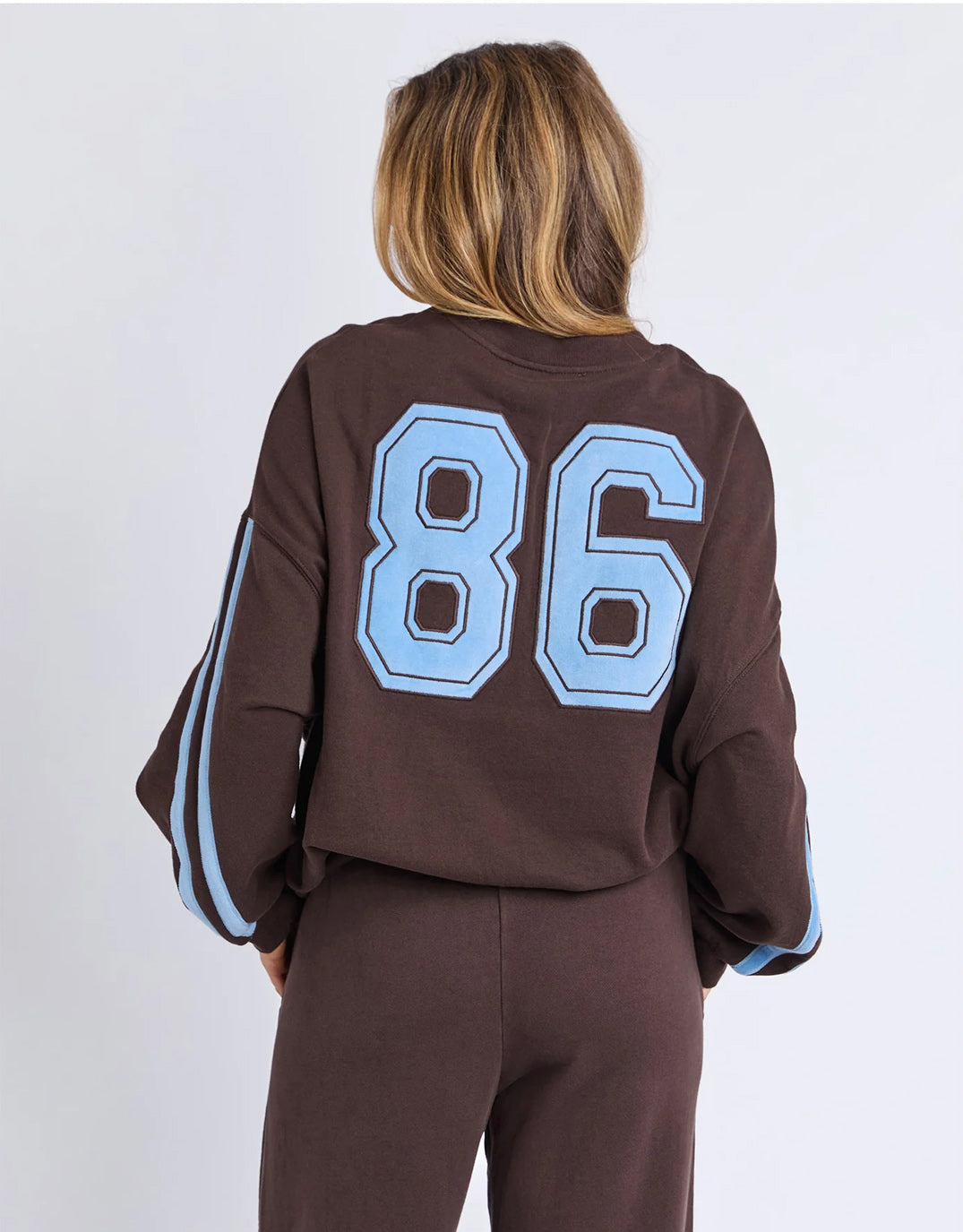 Foxwood Elevated Sunday Crew (Coffee/Light Blue)