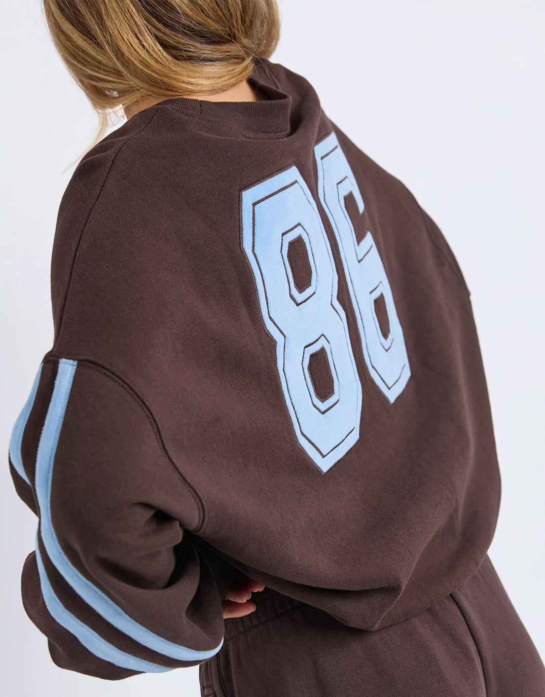 Foxwood Elevated Sunday Crew (Coffee/Light Blue)