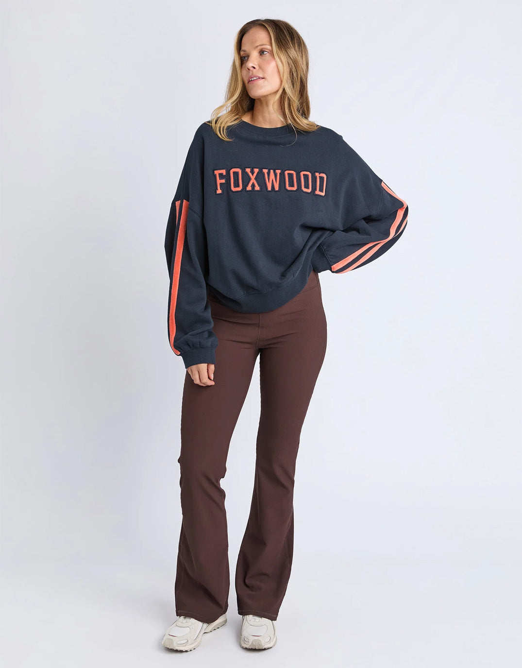 Foxwood Elevated Sunday Crew (Navy/Orange)