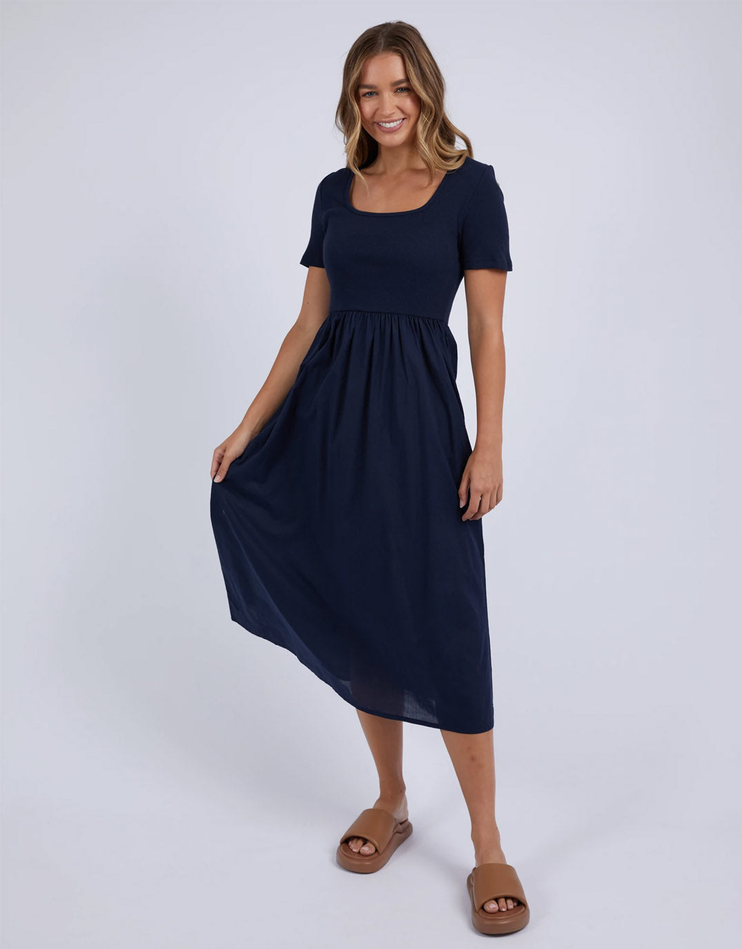 Image of Dresses. Productname: Ella Dress - in Navy colour by brand - Foxwood